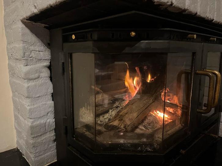 Barbas 2ZO inzethaard links open klein, Huis en Inrichting, Haarden, Gebruikt, Houthaard, Ophalen