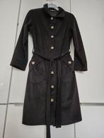 Zwarte fluweel ribstof doorknoop jurk, Maat 42/44 (L), Ophalen of Verzenden, Zo goed als nieuw, Zwart
