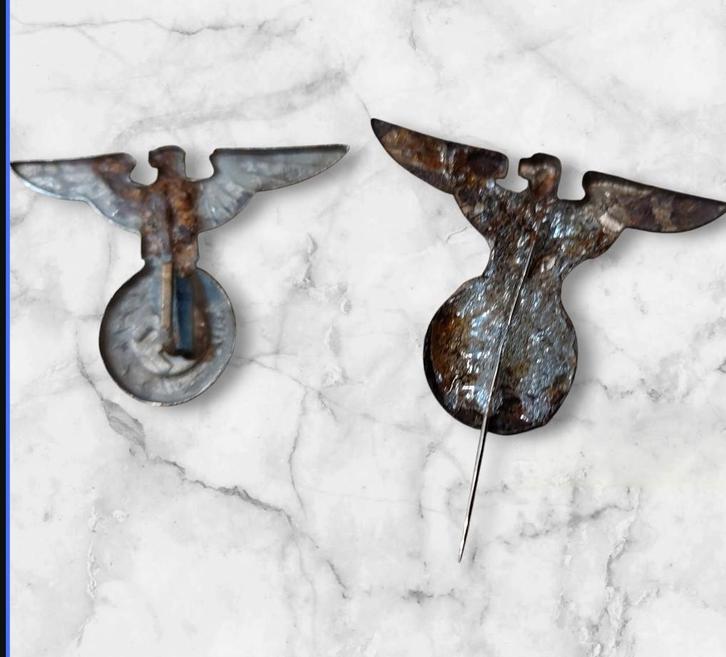 Duitse WO2 SA schirmmütze insignes, Verzamelen, Militaria | Tweede Wereldoorlog, Embleem of Badge, Duitsland, Ophalen of Verzenden