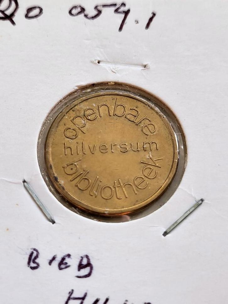 Penning Openbare Bibliotheek Hilversum, Postzegels en Munten, Penningen en Medailles, Overige materialen, Nederland, Ophalen of Verzenden
