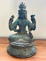 Oud bronzen beeld,  Hindu God Shiva / Boedha Yoga Meditatie, Ophalen of Verzenden, Zo goed als nieuw