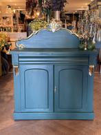 Antiek klein dressoir, brocante kastje, vintage kast VdlM, Huis en Inrichting, Ophalen, 100 tot 150 cm, 1 of 2 laden, 100 tot 150 cm