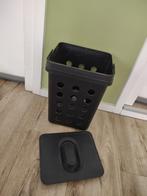 Nette zwarte IKEA prullenbak met deksel en hengsel, Variera., Kunststof, Onb, 40 liter of meer, Ophalen of Verzenden