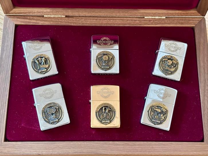Harley Davidson | Zippo | Aansteker - Engine Set, Postzegels en Munten, Edelmetalen en Baren, Zilver, Ophalen