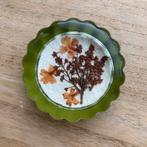 Glazen vintage paper weight press papier met droogbloemen, Ophalen of Verzenden