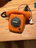 Vintage Oranje Telefoon - T65 PTT Ericsson, Ophalen, Gebruikt, Met draaischijf