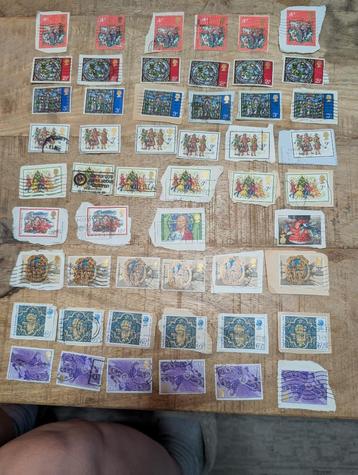Postzegels GB thema kerst rond jaren 70  beschikbaar voor biedingen