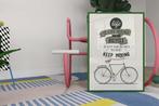 Retro look fiets quote poster - A3 €19,95, Ophalen of Verzenden, Huis en Inrichting