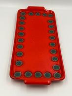 Vintage jaren 70 rode schaal 35,5 x 14,5 x 3 cm, Antiek en Kunst, Ophalen of Verzenden