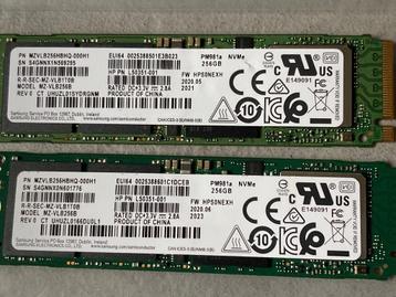 2 x Samsung 256GB / PM981A / M.2 / PCI Express 3.0 x 4 beschikbaar voor biedingen