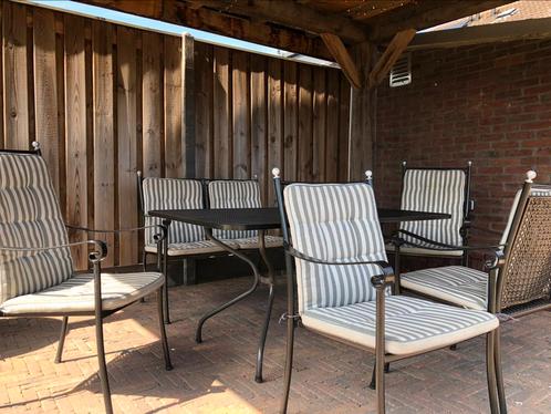 Royal Garden 6 persoons tuinset van gecoat metaal, Tuin en Terras, Tuinsets en Loungesets, Gebruikt, Tuinset, Overige materialen