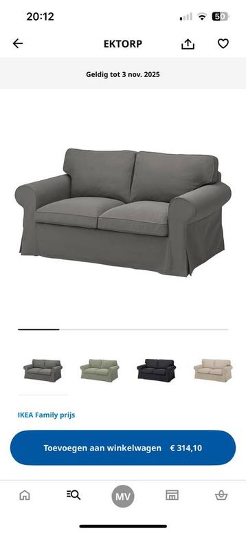 GRATIS AFHALEN Grijze Ikea Ektorp tweepersoons bank - afbeelding 2