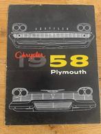 Chrysler Plymouth 1958 autofolder brochure Windsor Plaza, Ophalen of Verzenden, Gelezen, Overige merken