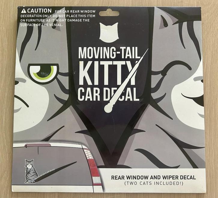 Moving-tail kitty car decal / auto sticker achterruit, Auto diversen, Autostickers, Ophalen of Verzenden