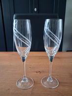 J.G. DURAND - 6 mooie kristallen FARANDOLE flutes, Ophalen of Verzenden