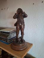 Houten Beeldje - Jongen met Hond, Antiek en Kunst, Kunst | Beelden en Houtsnijwerken, Ophalen