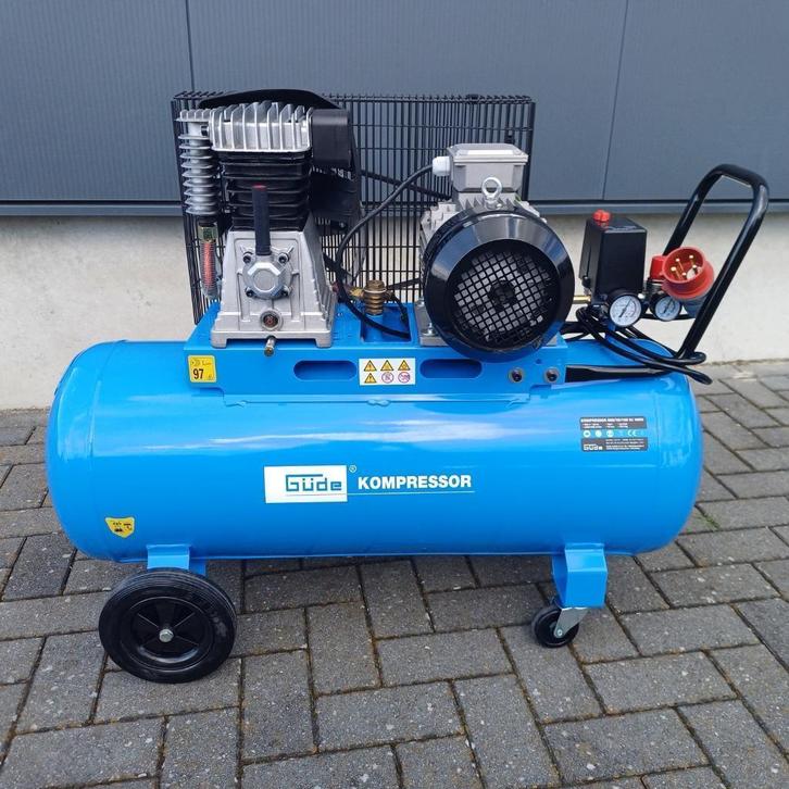 Gude 580/10/100H 4 Pk krachtstroomcompressor 100 L. Vat!!, Auto diversen, Autogereedschap, Nieuw, Ophalen