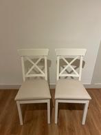Ikea Ingolf stoel (x2) - wit - gestoffeerd, Ophalen, Gebruikt, Twee, Wit