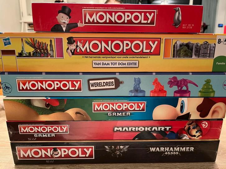 Diverse Monopoly titels, Hobby en Vrije tijd, Gezelschapsspellen | Bordspellen, Zo goed als nieuw, Vijf spelers of meer, Ophalen of Verzenden