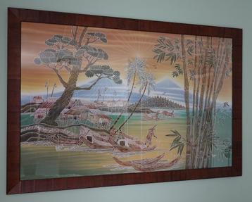 Batik schilderij Indonesië beschikbaar voor biedingen
