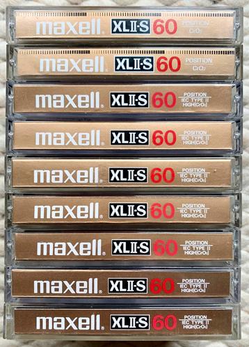 9 Maxell XLII-S60 gold JAPAN cassettebandjes XLIIS XLII-S 60 beschikbaar voor biedingen