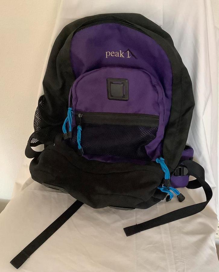 Paarse rugzak Peak 1, Sieraden, Tassen en Uiterlijk, Tassen | Rugtassen, Gebruikt, Overige merken, 25 tot 40 cm, 45 tot 60 cm