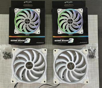 2x Alpenföhn Wing Boost 3 140 mm RGB fans Wit beschikbaar voor biedingen