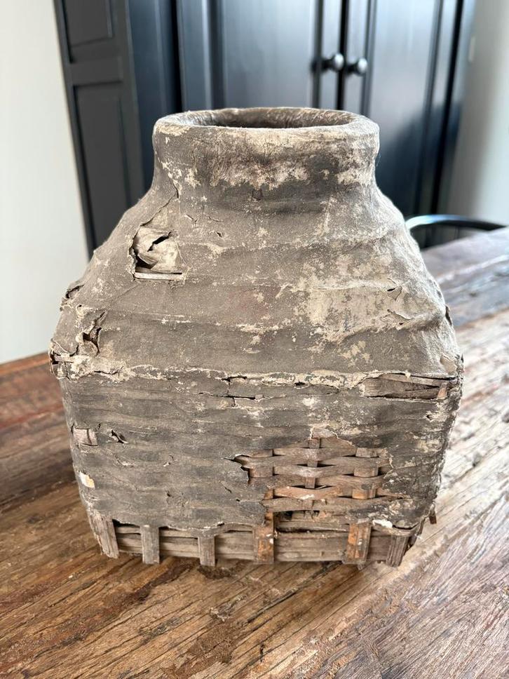 Uniek & authentiek sobere leemmand, Antiek en Kunst, Antiek | Keramiek en Aardewerk, Ophalen of Verzenden