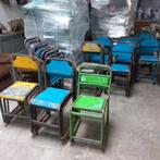 AANBIEDING SALE.  Partij metalen stoeltjes, Ophalen