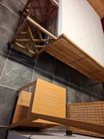 Rotan slaapkamer compleet bed matras ladekast stoel dressboy, Huis en Inrichting, Ophalen, Gebruikt, Bruin, Tweepersoons