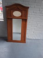 Antieke spiegel met kapstok, Ophalen, Gebruikt, 100 tot 150 cm, Rechthoekig