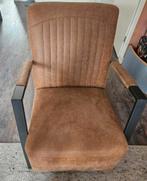 Mooie bruine fauteuil, Ophalen, 75 tot 100 cm, Zo goed als nieuw, Stof