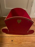 Houten Retro Poppenbedje, Ophalen, Zo goed als nieuw, Babypop