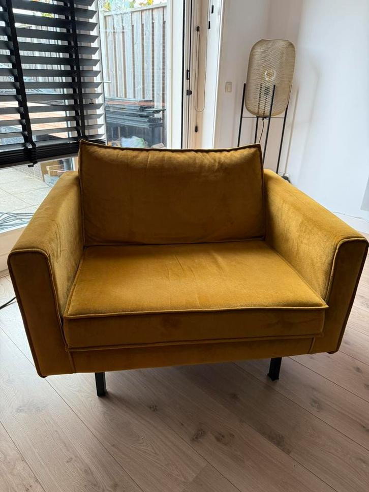 Loveseat stoel fauteuil Sissy Boy oker, Huis en Inrichting, Fauteuils, Gebruikt, 75 tot 100 cm, Ophalen