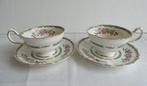 Antiek Grosvenor Bone China kop en schotel Wu Ting 2 stuks, Ophalen of Verzenden