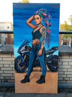 Groot schilderij "Ride & Rebel", Antiek en Kunst, Ophalen