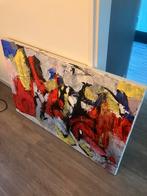 Abstract Schilderij - Kleurrijk en Dynamisch, Antiek en Kunst, Ophalen