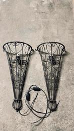 2 wandlampen hooiruif model, Ophalen, Gebruikt, Metaal