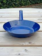 Vintage emaille koekenpan donkerblauw, Antiek en Kunst, Ophalen of Verzenden