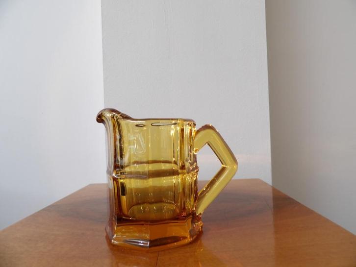 Art Deco Kannetje Moser, Boheems kristal, Amber, Antiek en Kunst, Antiek | Glas en Kristal, Ophalen of Verzenden