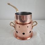 Copper Cook Dikwandige koperen pan + rechaud / brander, Ophalen of Verzenden, Zo goed als nieuw, Overige materialen