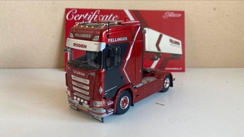 Fellinger Scania S450 Tekno, Hobby en Vrije tijd, Modelauto's | 1:50, Zo goed als nieuw, Bus of Vrachtwagen, Tekno, Ophalen of Verzenden