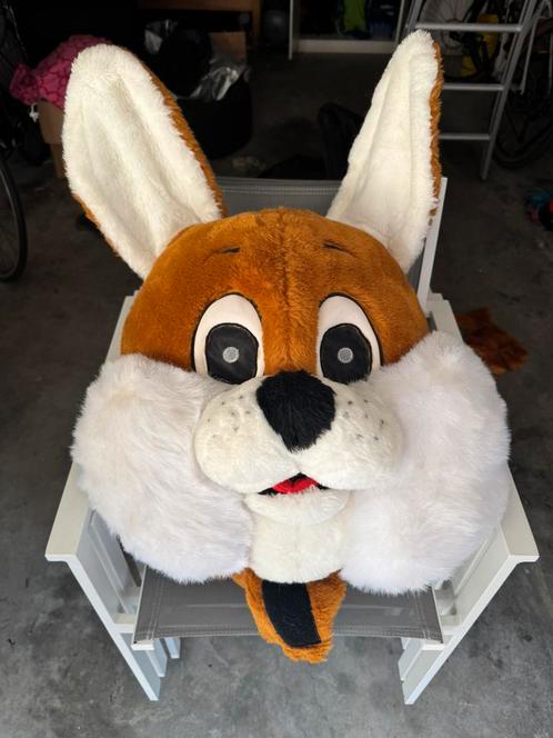 Konijn mascotte professioneel mascottepak paashaas fursuit, Hobby en Vrije tijd, Kostuums, Theaterbenodigdheden en LARP, Zo goed als nieuw