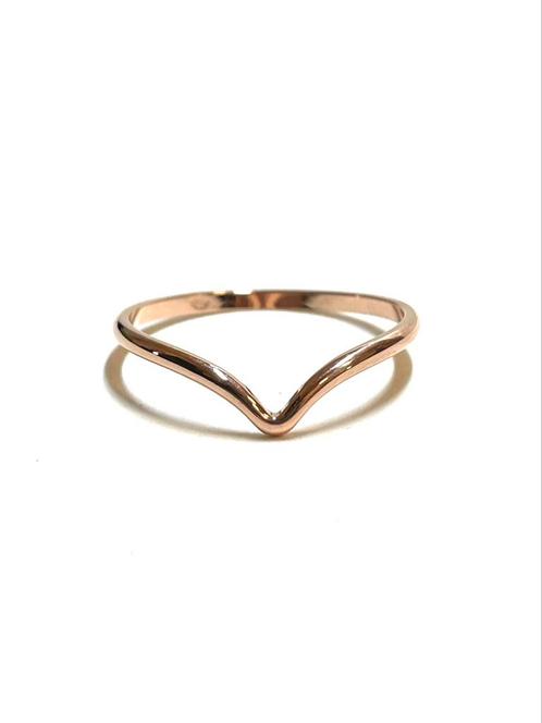 14k roségouden ring, Sieraden, Tassen en Uiterlijk, Ringen, Zo goed als nieuw, Dame, 18 tot 19, Goud, Goud, Ophalen of Verzenden