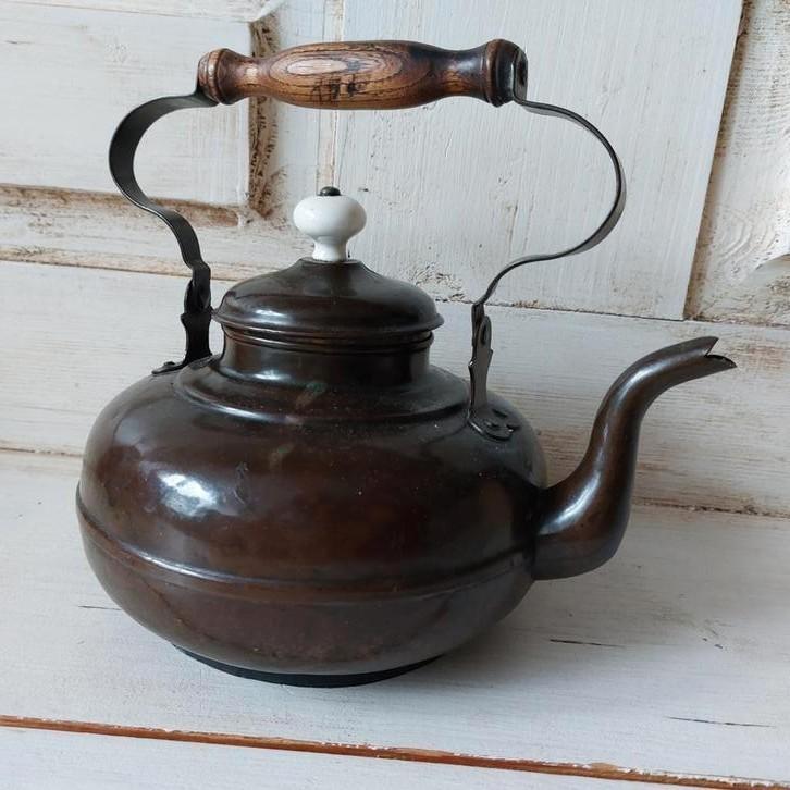 ketel antiek rood koperen appeltjes model, Antiek en Kunst, Antiek | Keukenbenodigdheden, Ophalen