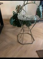 Glazen Bijzettafel - 56x39.5cm, Huis en Inrichting, Minder dan 55 cm, Gebruikt, Glas, Overige vormen