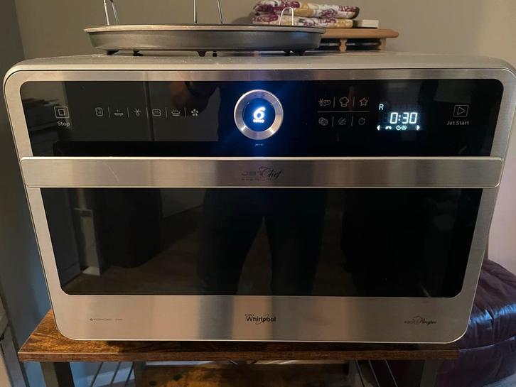 Whirlpool Combimagnetron - Veelzijdig & Krachtig!, Witgoed en Apparatuur, Magnetrons, Gebruikt, Vrijstaand, Combimagnetron, 45 tot 60 cm