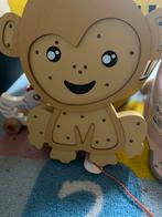 Houten aap met lampjes, Ophalen, Zo goed als nieuw