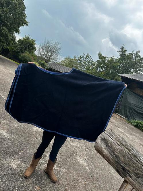 3x uitrijdekens wol donkerblauw, Dieren en Toebehoren, Paarden en Pony's | Dekens en Dekjes, Zo goed als nieuw, Ophalen of Verzenden