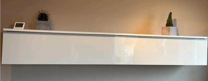 Ikea Besta Zwevende Kast - Wit Hoogglans - 180cm, Huis en Inrichting, Kasten | Buffetkasten, Zo goed als nieuw, Minder dan 100 cm